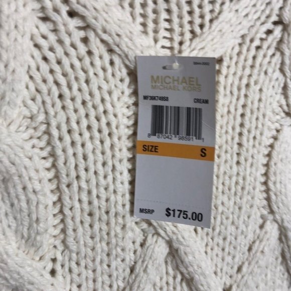 Michael Michael Kors Cable Knit Sweater, Two-Tone - Picture 6 of 8